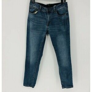 Frye Blue Denim Straight Leg Jeans Women's Size 8 Medium Lived in Wash Skinny